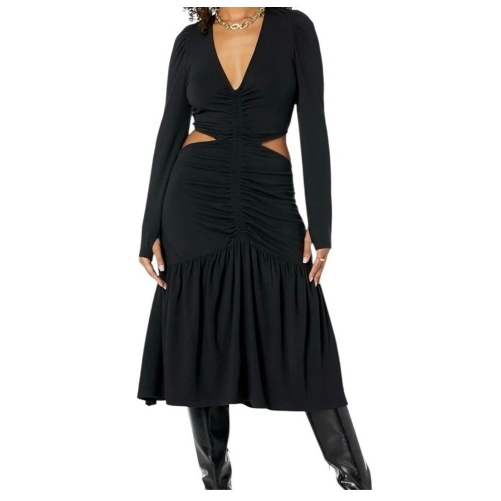 The‎ Drop Women's Black V-Neck Cut-Out Dress by
